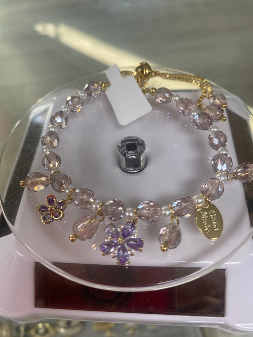 beautiful lilac crystal bracelet