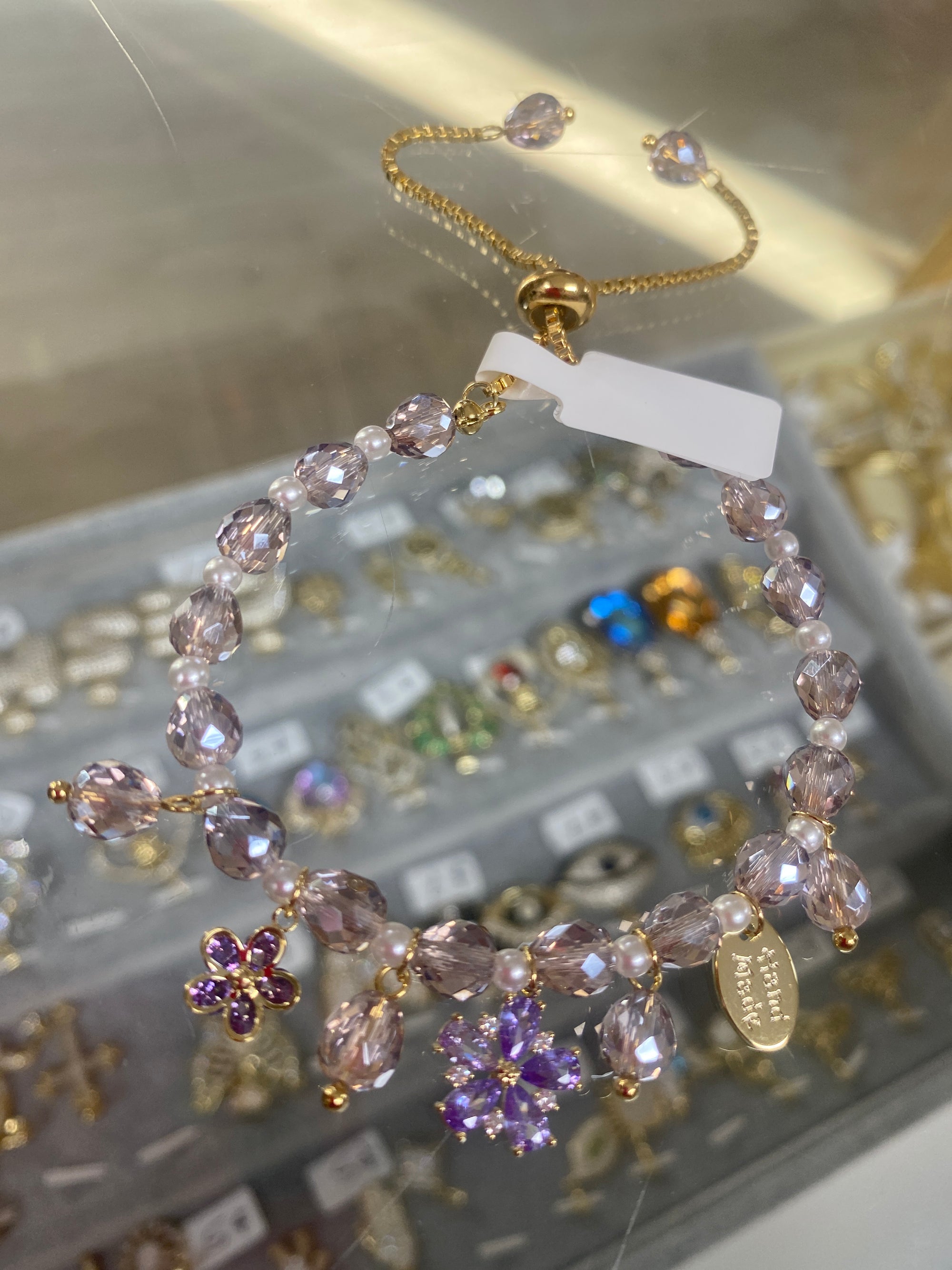 beautiful lilac crystal bracelet