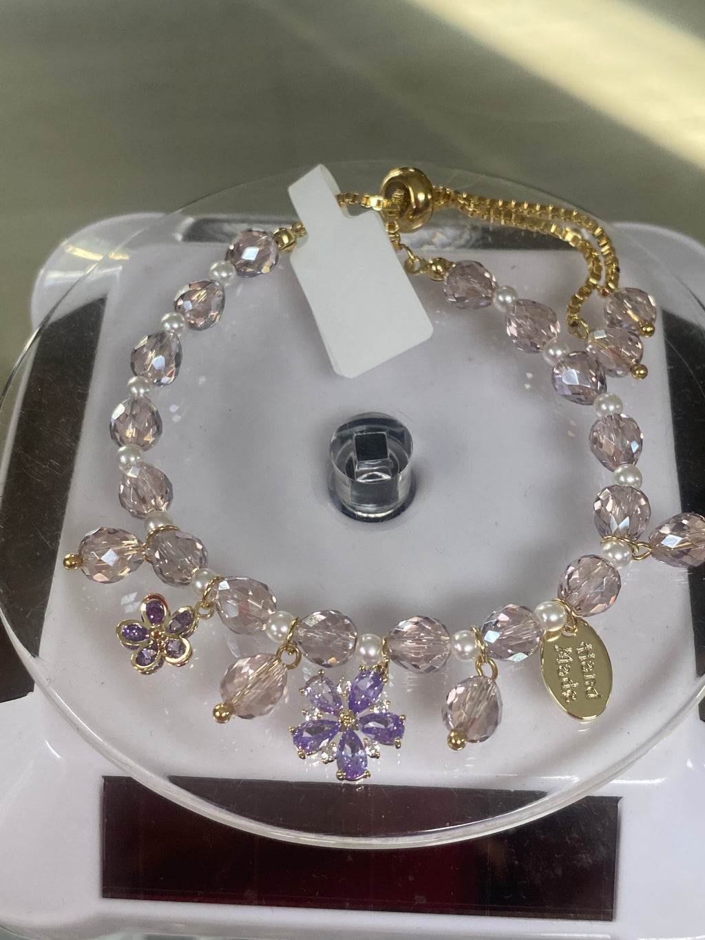 beautiful lilac crystal bracelet