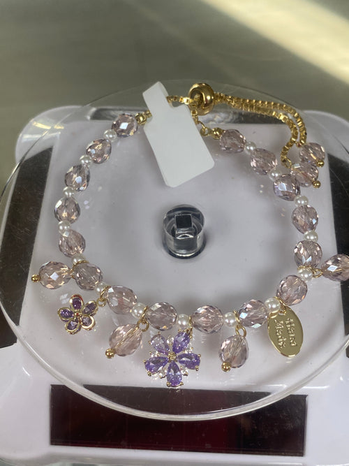 beautiful lilac crystal bracelet