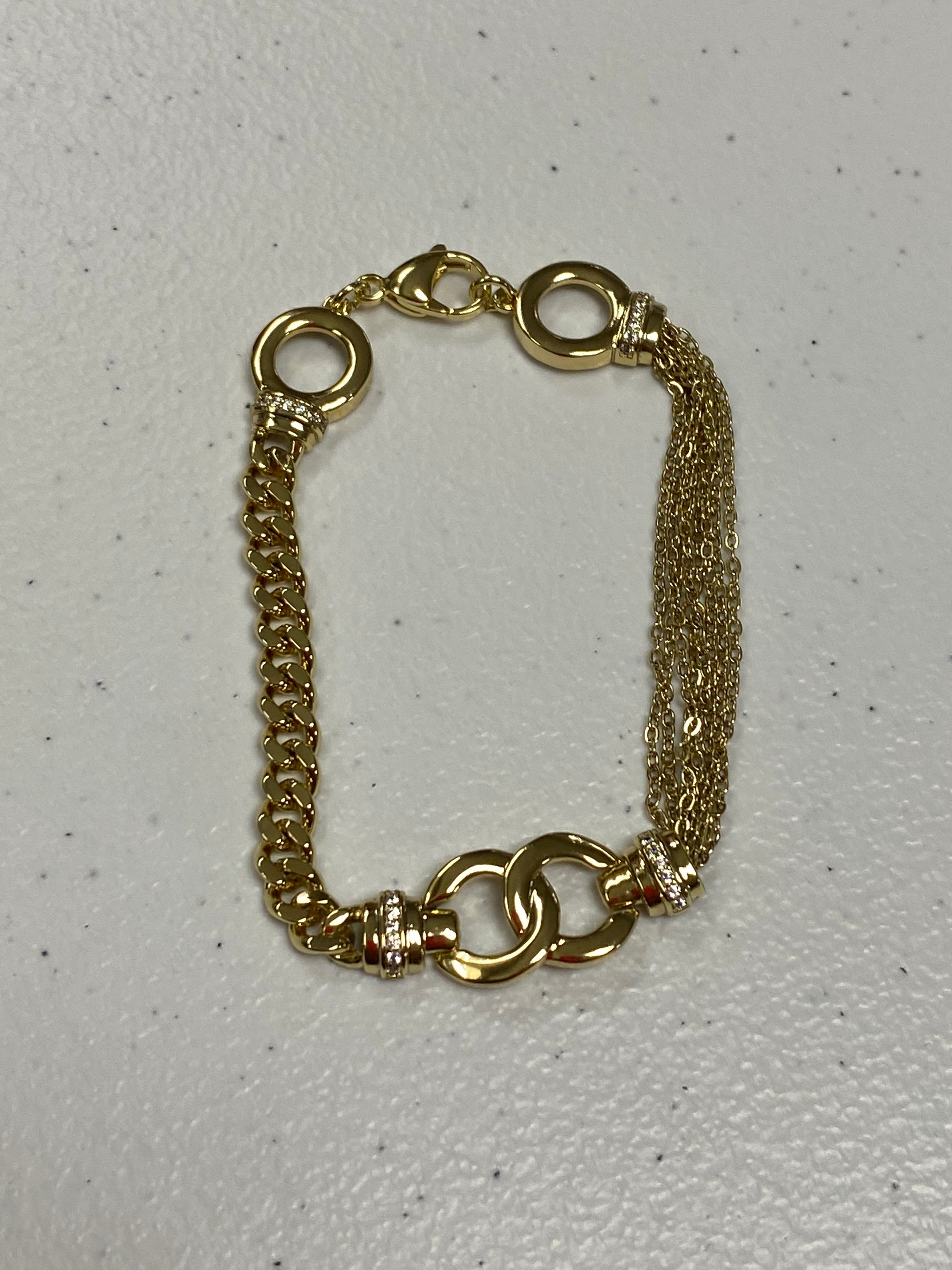 Pulcera para dama bañada en oro 14 k