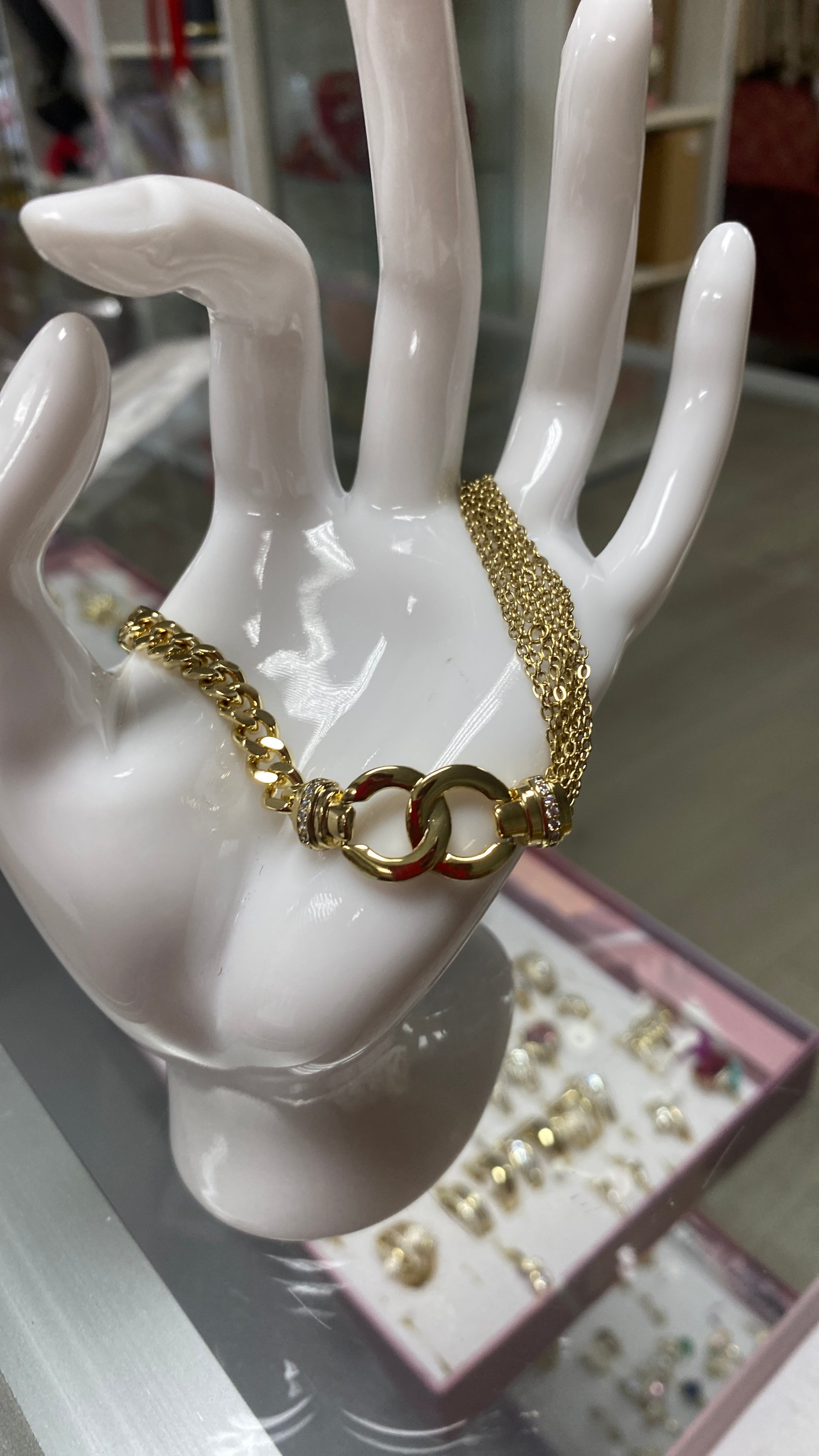 Pulcera para dama bañada en oro 14 k