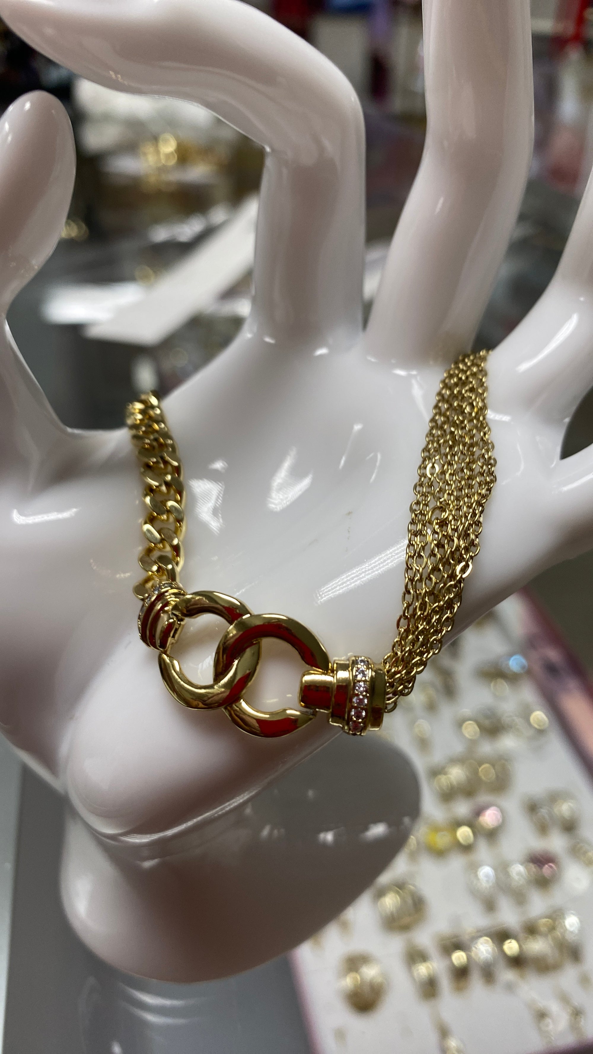 Pulcera para dama bañada en oro 14 k