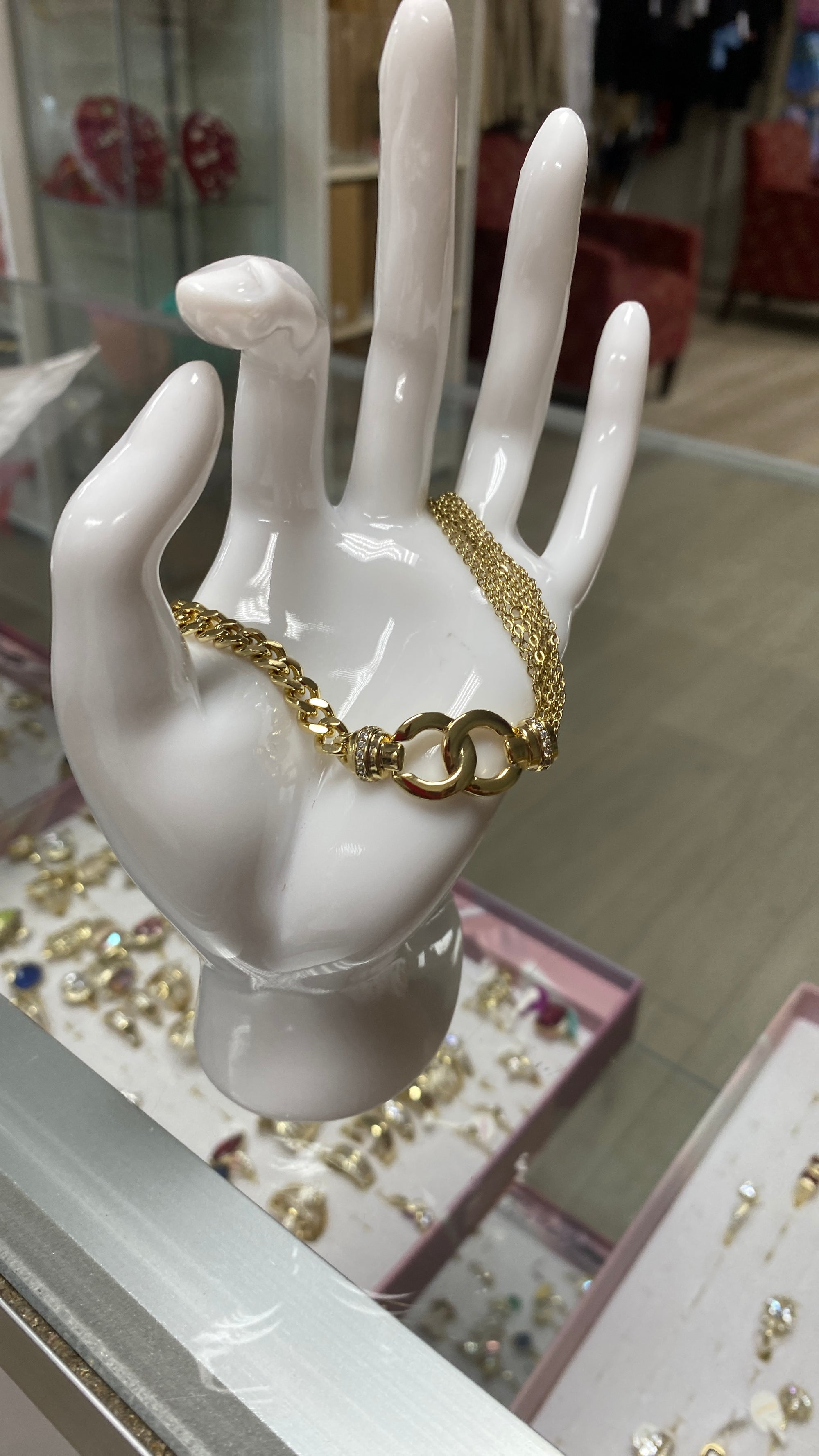 Pulcera para dama bañada en oro 14 k